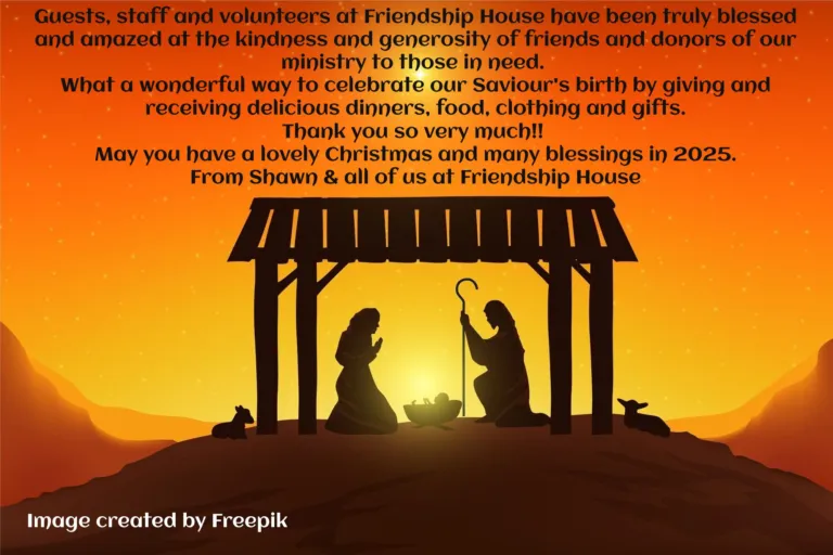 A Christmas Message from Friendship House