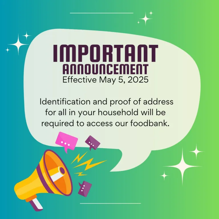 Important Announcement: ID Required for the Food Bank